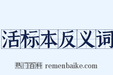 活标本反义词是什么意思的图片